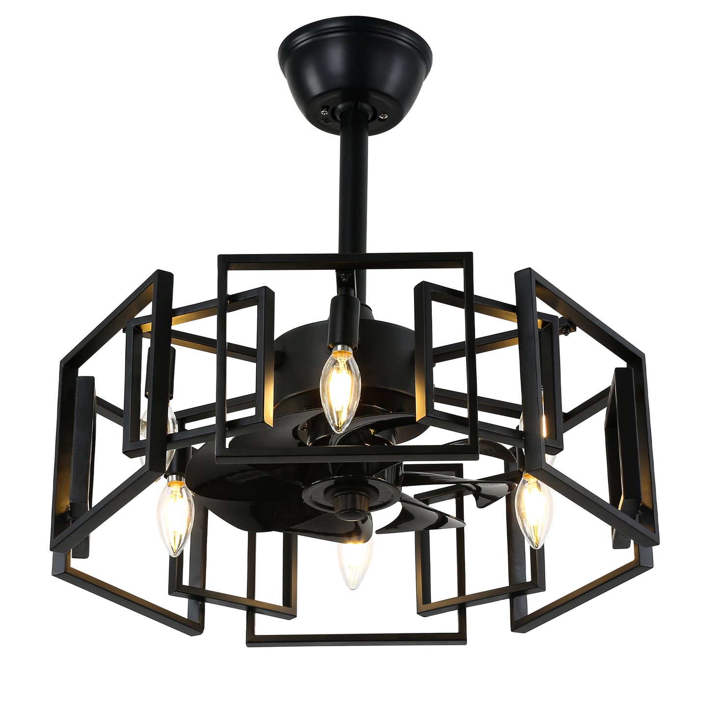 DC2029-19.69" Classic Reversible Ceiling Fan with Remote and 4 Lights, DC Motor 6 Speeds Ceiling Fan