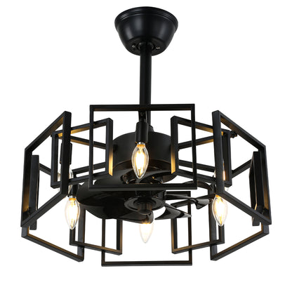 DC2029-19.69" Classic Reversible Ceiling Fan with Remote and 4 Lights, DC Motor 6 Speeds Ceiling Fan