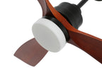 52 Inch Modern Farmhouse 3 Wooden Blades Ceiling Fan with Dimmable LED Light and Remote, 6 Speeds DC Motor Reversible Ceiling Fan for Living Room