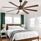 72 Inch Modern Ceiling Fan with LED Light and Remote Control, 6 Speeds DC Motor Reversible Large Ceiling Fan for Living Room
