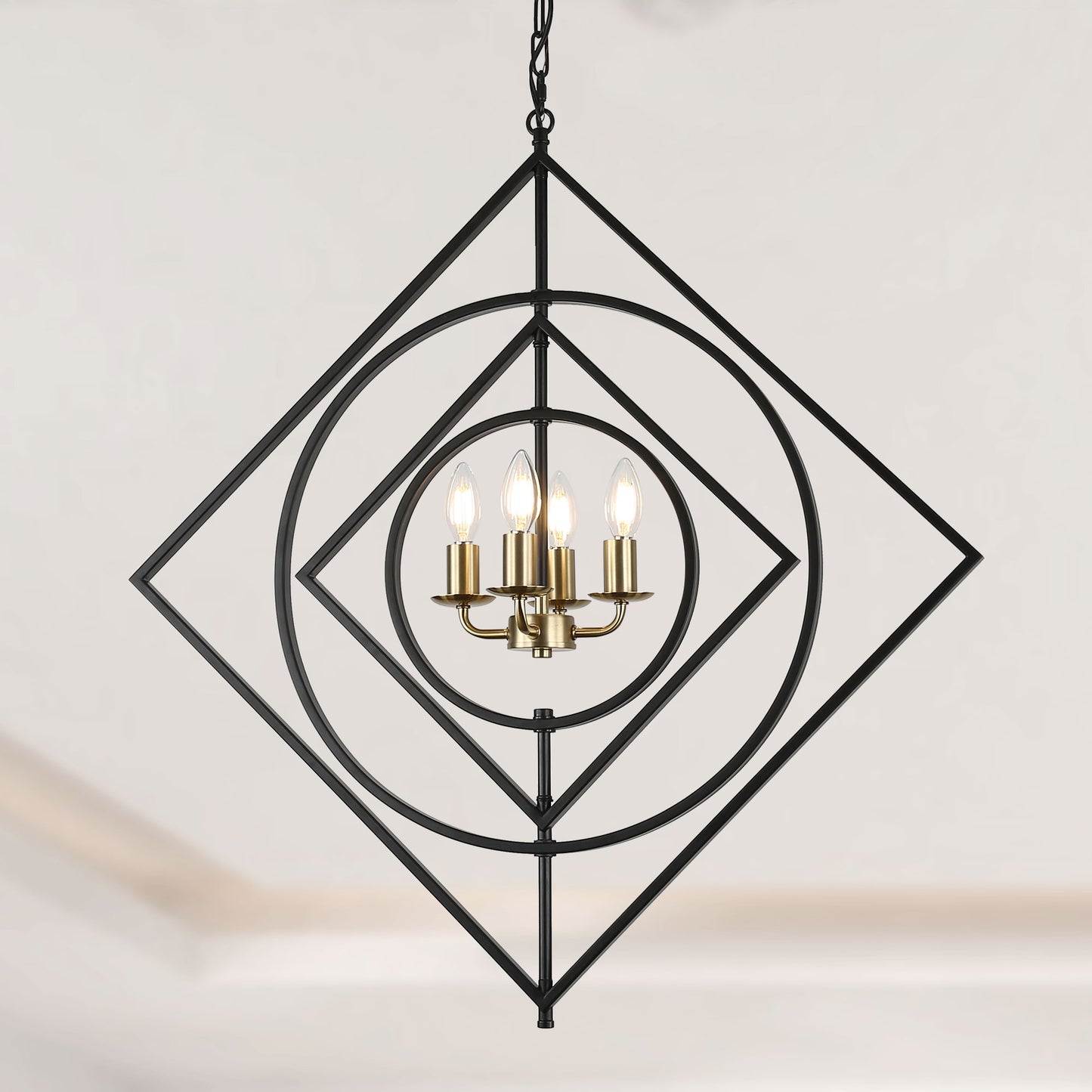 FC4072-30.6" Creative Metal Chandelier with Adjustable Chain, Home Decor