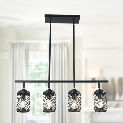 FC4082-4 Lights, Modern Industrial Style Home Adjustable Dining Bar Chandelier, for Dining Room, Living Room, Creative Lighting