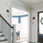 1 - Light Black Industrial Wall Sconces with Adjustable Angle, Modern Wall Light for Hallway