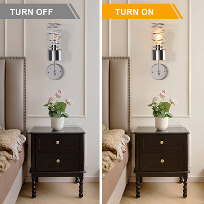 FC4103-1 Light Chrome Finish Simple Style Wall Sconce