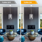 1 - Light White Cylinder Pendant Light, 6.7" Dining Room Light Fixtures Kitchen Island Light
