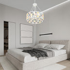 6 - Lights Modern Europe Chandelier, 17.7" Farmhouse Chandeliers for Dining Room with Adjustable Chain