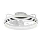 DC2003-BellaDepot 20" Black/Gold/White Modern Style Low Profile Dimmable Ceiling Fan with Remote and LED Light Kit Included