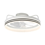 DC2003-BellaDepot 20" Black/Gold/White Modern Style Low Profile Dimmable Ceiling Fan with Remote and LED Light Kit Included