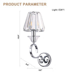 FC4105-1 Light Chrome Finish Luxury Crystal Wall Sconce