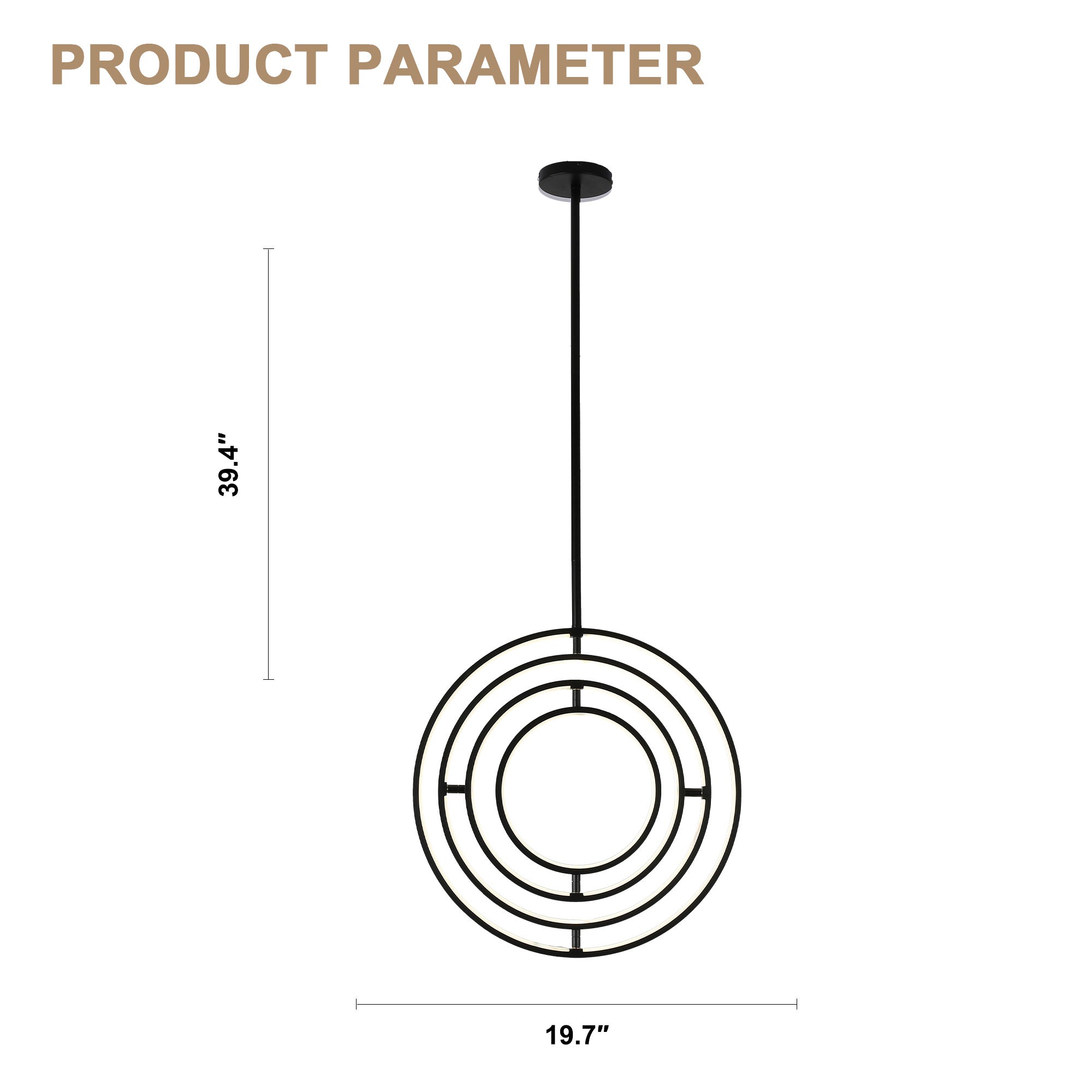 BD4085-BellaDepot LED Modern Urban Geometric Chandelier, DIY Shape Pendant Light