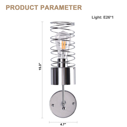 FC4103-1 Light Chrome Finish Simple Style Wall Sconce