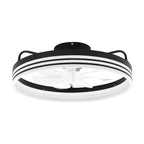 DC2003-BellaDepot 20" Black/Gold/White Modern Style Low Profile Dimmable Ceiling Fan with Remote and LED Light Kit Included