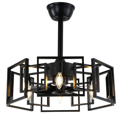 DC2029-19.69" Classic Reversible Ceiling Fan with Remote and 4 Lights, DC Motor 6 Speeds Ceiling Fan