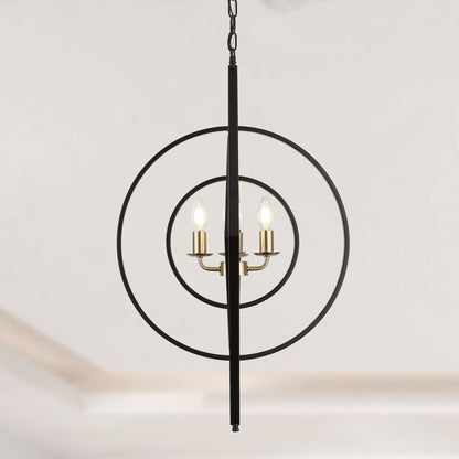 FC4072-30.6" Creative Metal Chandelier with Adjustable Chain, Home Decor