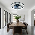 20 Inch Modern Flush Mount Ceiling Fan with LED Light Kit & Remote Control, 6 Speed DC Motor Reversible Ceiling Fan