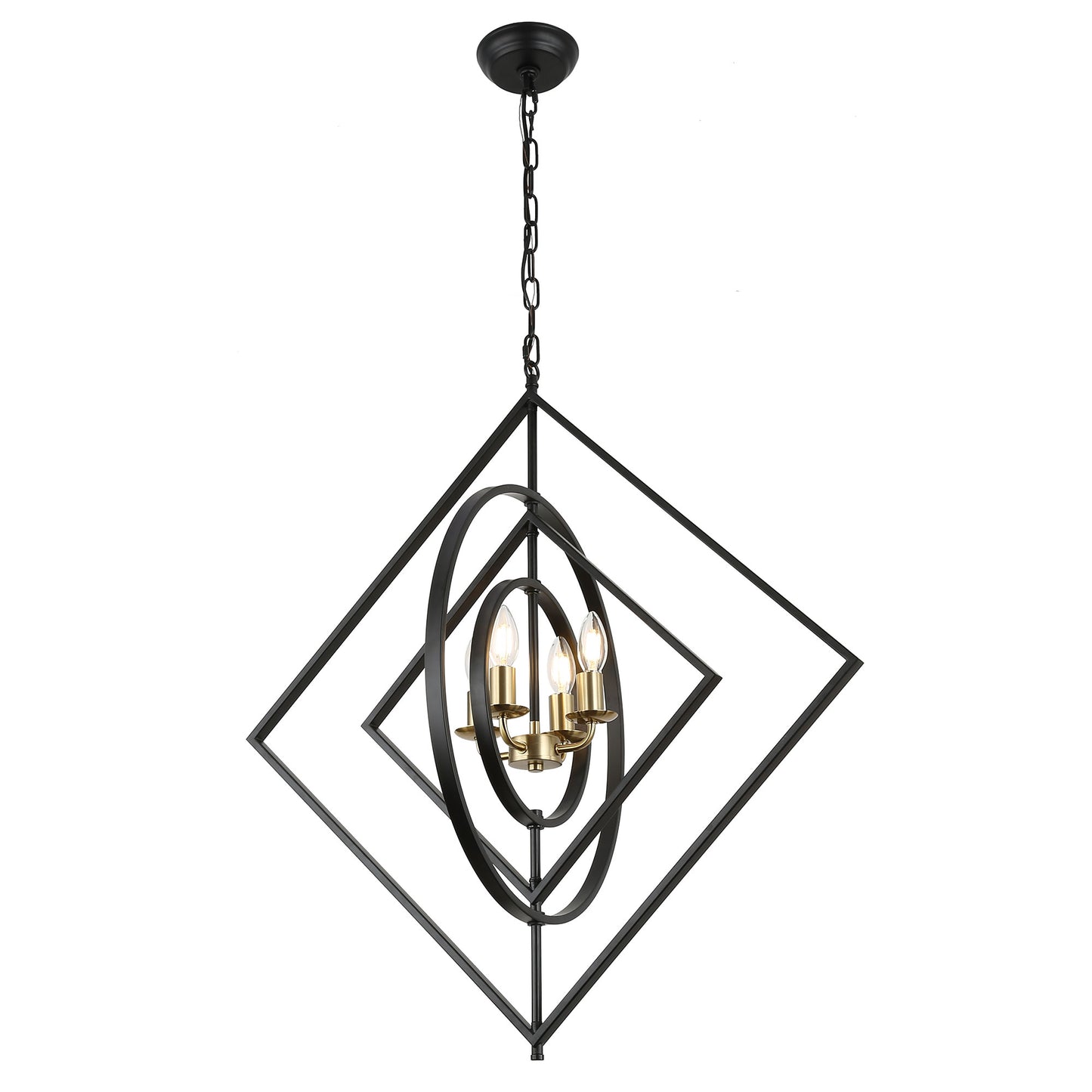 FC4072-30.6" Creative Metal Chandelier with Adjustable Chain, Home Decor