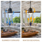 42 Inch Modern Smart Outdoor Ceiling Fan with Dimmable LED Lights,6 Speeds Plug In Waterproof Ceiling Fans for Patios