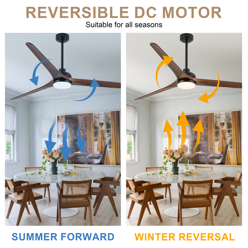 72 Inch Modern Farmhouse Extra Large Ceiling Fan with Dimmable LED Light and Remote, 6 Speeds DC Motor Reversible Ceiling Fan for Large Room