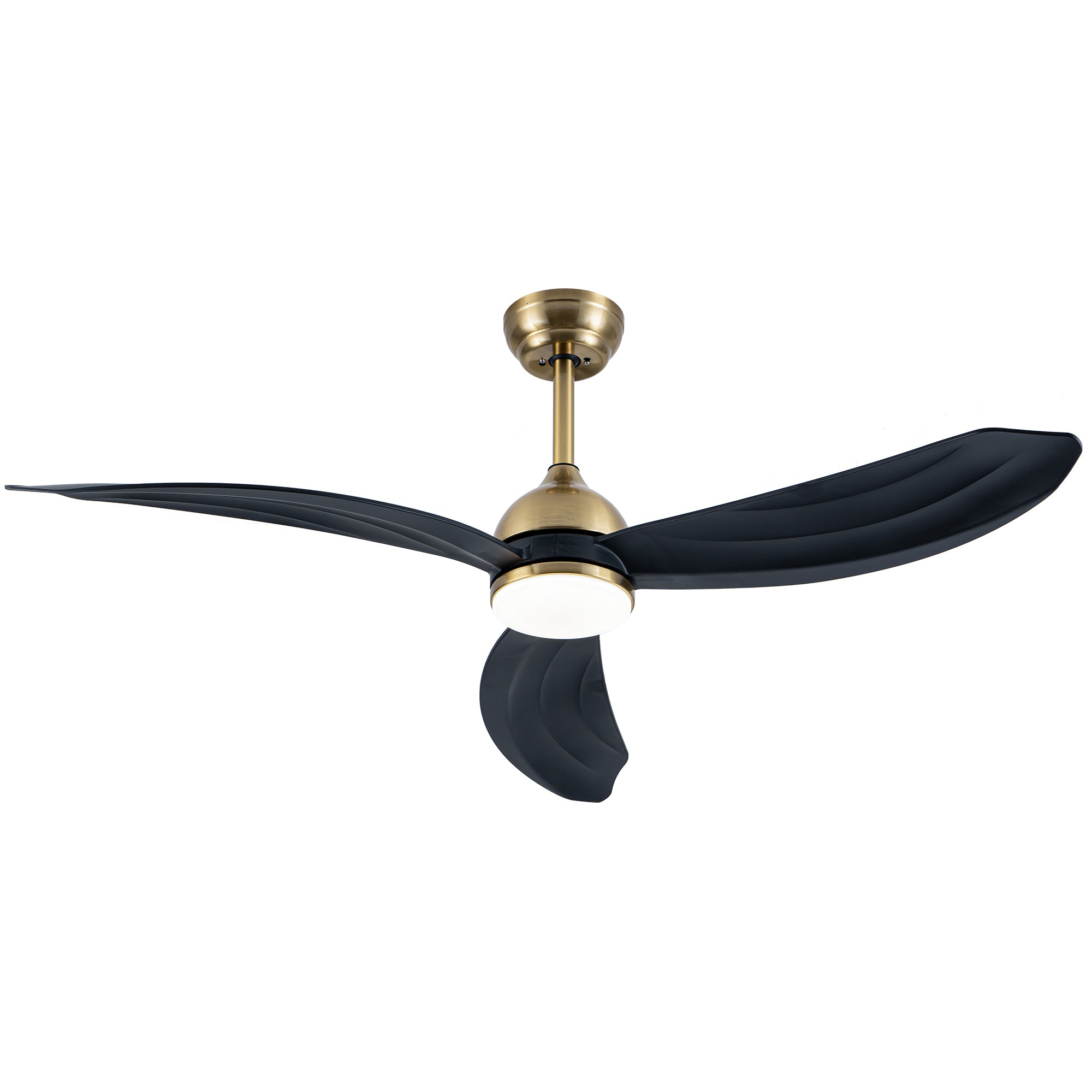 52 Inch Modern Smart Propeller Ceiling Fan with Dimmable LED Light and Remote & APP Control, 6-Speed Reversible Ceiling Fan