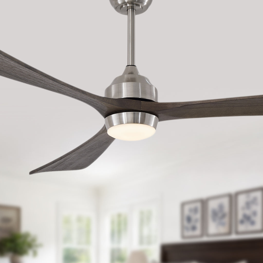 62 Inch Modern Industrial Large 3 Blade Ceiling Fan with Lights & Remote Control, 6 Speed DC Motor Reversible Ceiling Fan