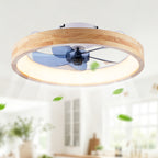 20 Inch Modern Flush Mount Ceiling Fan with LED Light & Remote Control, 6 Speed DC Motor Reversible Ceiling Fan