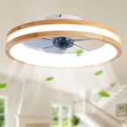 20 Inch Vintage Flush Mount Ceiling Fan with LED Light Kit & Remote Control, 6 Speed DC Motor Reversible Ceiling Fan
