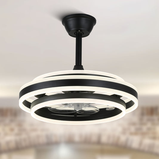 DC2028-BellaDepot 20" Modern Urban Reversible Ceiling Fan with Remote and LED Light Kit Included