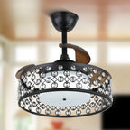 DC2204-BellaDepot 22" Classic Retractable Ceiling Fan with Remote and LED Light Kit Included, Dimmable Ceiling Fan