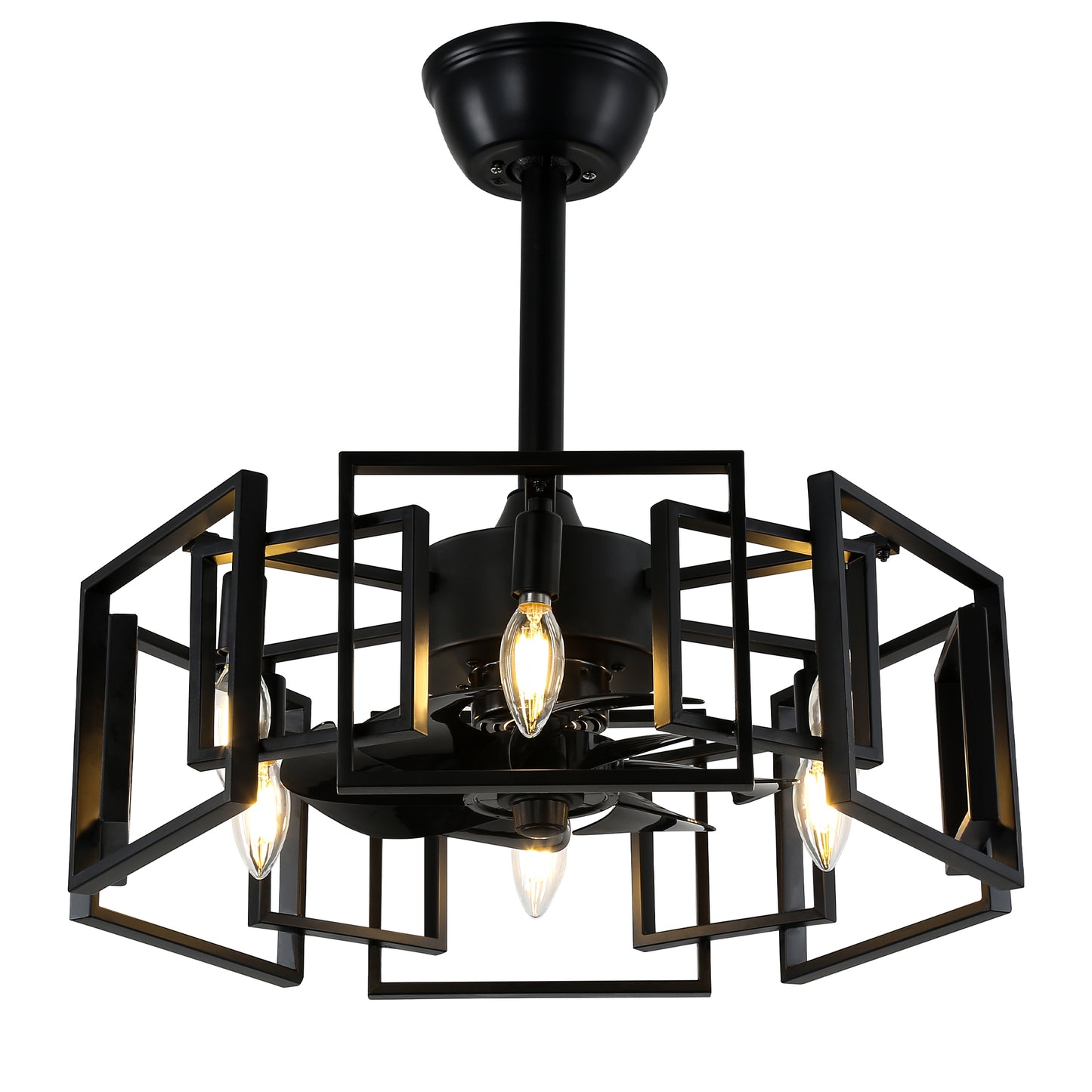 DC2029-19.69" Classic Reversible Ceiling Fan with Remote and 4 Lights, DC Motor 6 Speeds Ceiling Fan