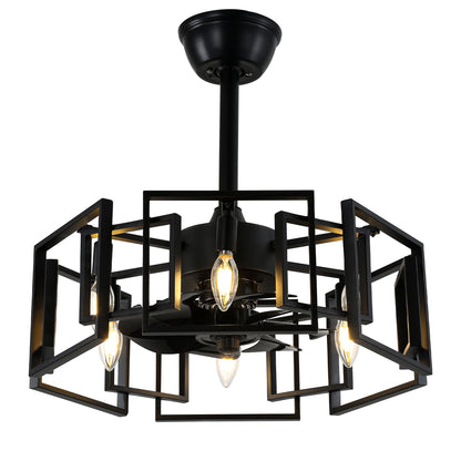 DC2029-19.69" Classic Reversible Ceiling Fan with Remote and 4 Lights, DC Motor 6 Speeds Ceiling Fan