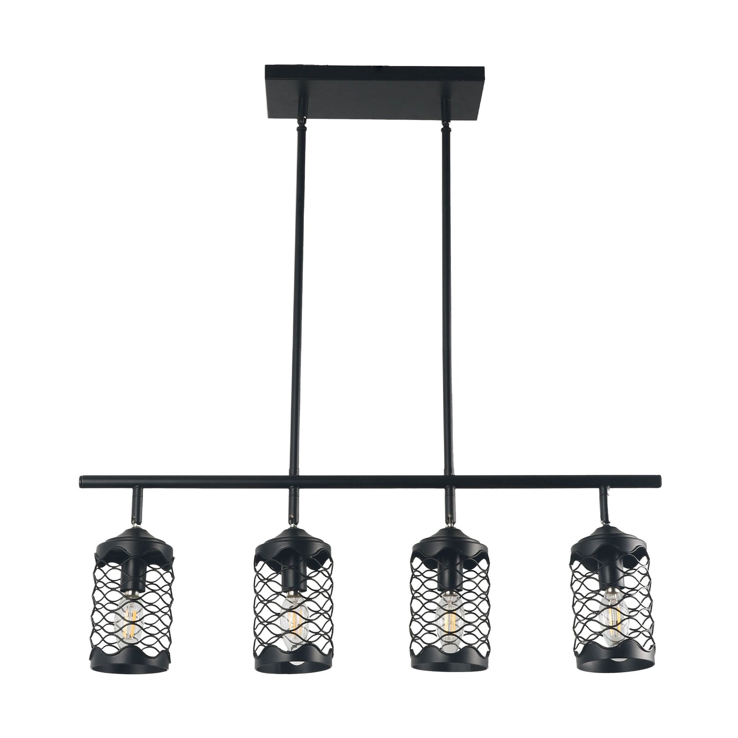 FC4082-4 Lights, Modern Industrial Style Home Adjustable Dining Bar Chandelier, for Dining Room, Living Room, Creative Lighting