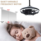 20 Inch Modern Smart Outdoor Caged Ceiling Fan with Dimmable LED Light, DC Motor 6 Speeds Waterproof Plug In Ceiling Fan