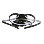 22 Inch Modern Smart Flush Mount Ceiling Fan with LED Lights and Remote, 6 Speeds DC Motor Bladeless Ceiling Fan for Low Profile