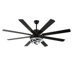 72 Inch 8-Blade Modern Extra Large Ceiling Fan with LED Light and Remote, 6 Speeds DC Motor Reversible Ceiling Fan DIY Shade