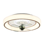 DC2011-BellaDepot 18.5" Urban Modern Flush Mount Reversible Ceiling Fan with LED Light Kit Included and Remote