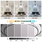 36 Inch Chrome Modern Retractable Ceiling Fan with LED Light and Remote, 6 Speeds DC Motor Bladeless Fandelier Ceiling Fan