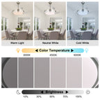 42 Inch Chrome Modern Retractable Ceiling Fan with Dimmable LED Light and Remote, 6 Speeds DC Motor Reversible Fandelier Ceiling Fan