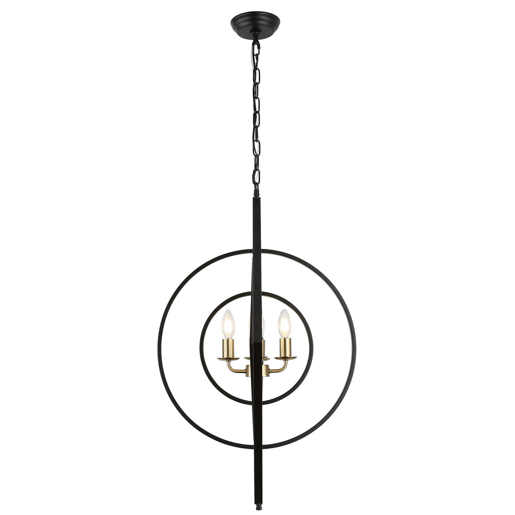 4 - Lights 30.6" Industrial DIY Shape Metal Chandelier with Adjustable Chain, Home Decoration Pendant Light
