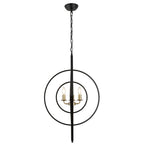 4 - Lights 30.6" Industrial DIY Shape Metal Chandelier with Adjustable Chain, Home Decoration Pendant Light