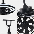 20 Inch Modern Smart Outdoor Caged Ceiling Fan with Dimmable LED Light, DC Motor 6 Speeds Waterproof Plug In Ceiling Fan