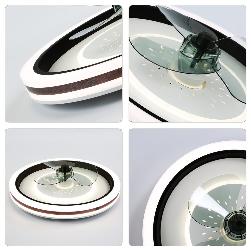 DC2010-BellaDepot 18.9" Modern Low Profile Reversible Ceiling Fan with LED Light Kit Included and Remote