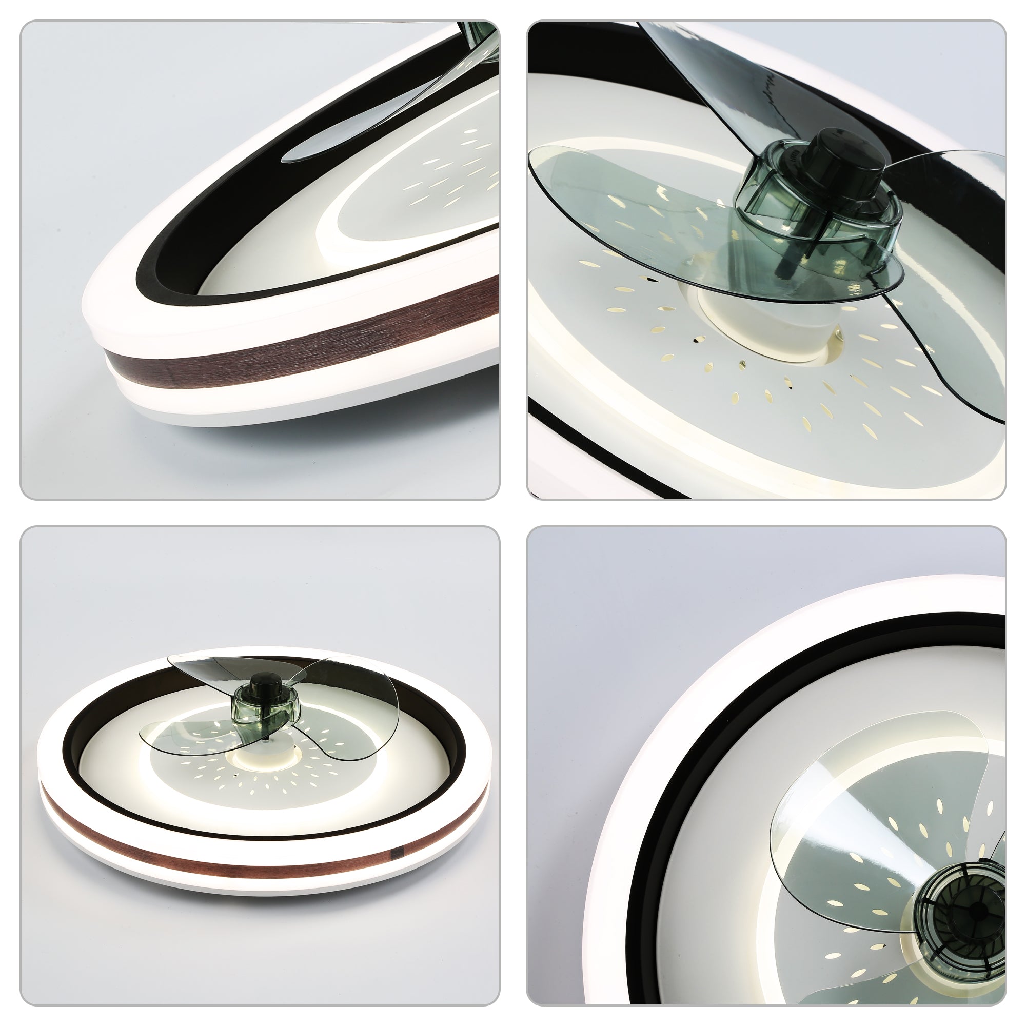 DC2010-BellaDepot 18.9" Modern Low Profile Reversible Ceiling Fan with LED Light Kit Included and Remote