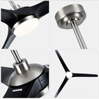 72 Inch Modern Farmhouse Extra Large Ceiling Fan with Dimmable LED Light and Remote, 6 Speeds DC Motor Reversible Ceiling Fan for Large Room