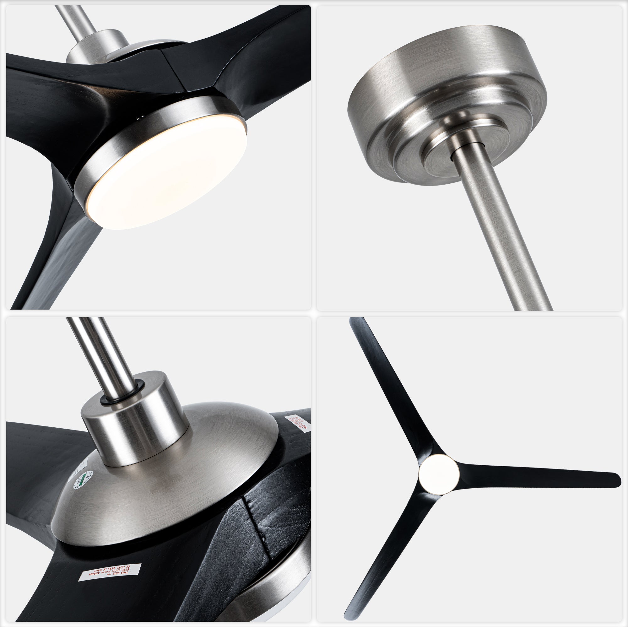 72 Inch Modern Farmhouse Extra Large Ceiling Fan with Dimmable LED Light and Remote, 6 Speeds DC Motor Reversible Ceiling Fan for Large Room