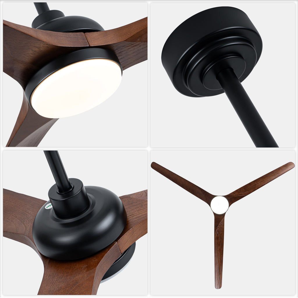 72 Inch Modern Farmhouse Extra Large Ceiling Fan with Dimmable LED Light and Remote, 6 Speeds DC Motor Reversible Ceiling Fan for Large Room