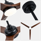 72 Inch Modern Farmhouse Extra Large Ceiling Fan with Dimmable LED Light and Remote, 6 Speeds DC Motor Reversible Ceiling Fan for Large Room