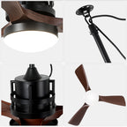 42 Inch Modern Smart Outdoor Ceiling Fan with Dimmable LED Lights,6 Speeds Plug In Waterproof Ceiling Fans for Patios
