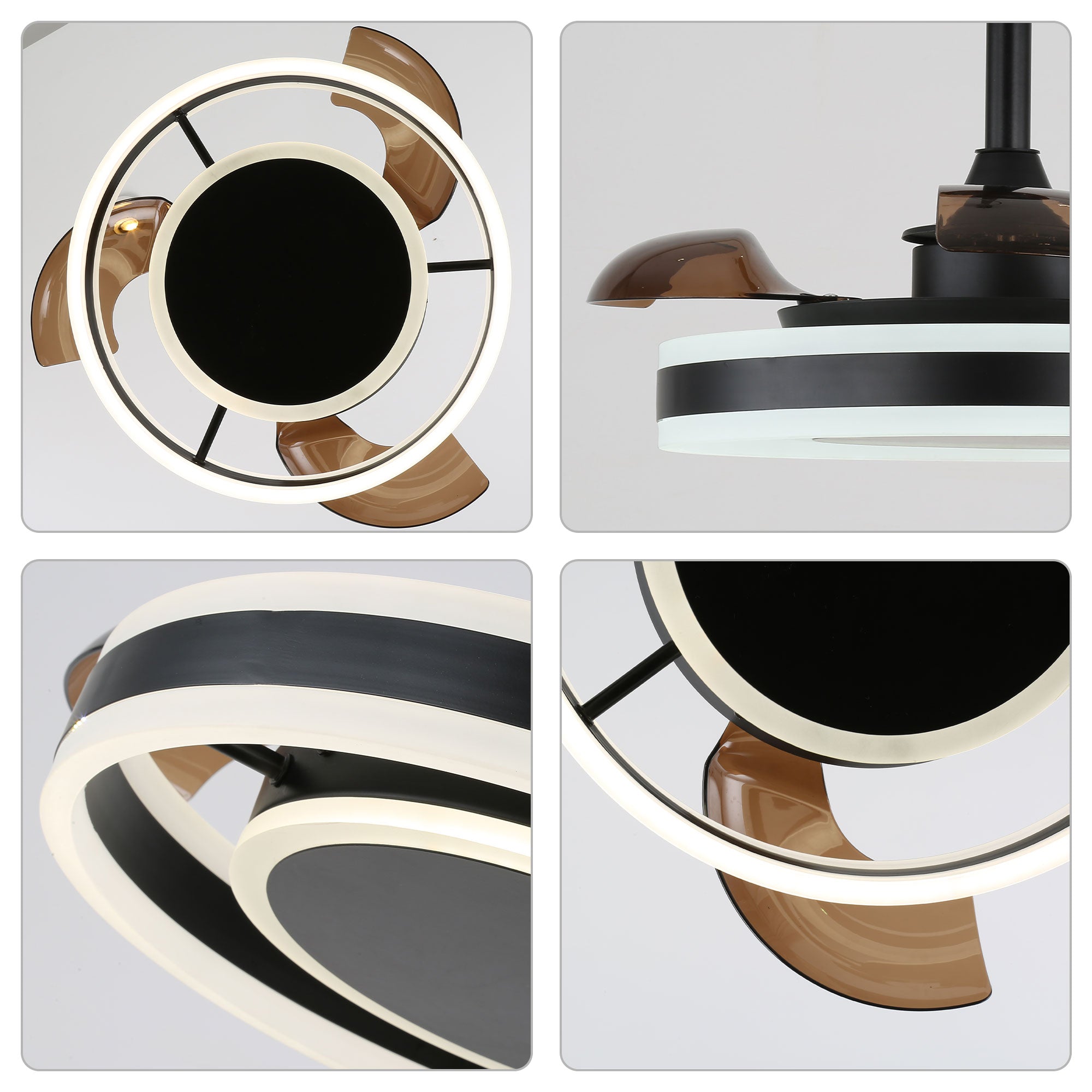 DC2205-BellaDepot 22" Modern Reversible Ceiling Fan with Remote and LED Light Kit Included