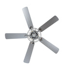 BD2064-BellaDepot 52" Silver Finish Deluxe Crystal Reversible Ceiling Fan with 3 Lights and Remote