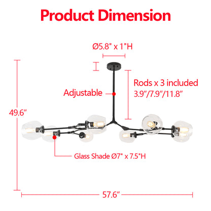 Transparent 8-Light Fixtures